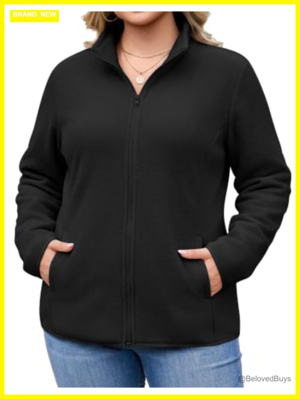 Women's Fleece Full Zip Lightweight Casual Coat
